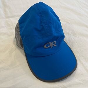 Outdoor Research Blue lightweight Nylon Hiking Running Hat Cap Vented Sides
